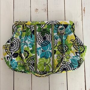 Vera Bradley Green and Blue Floral Shoulder Bag